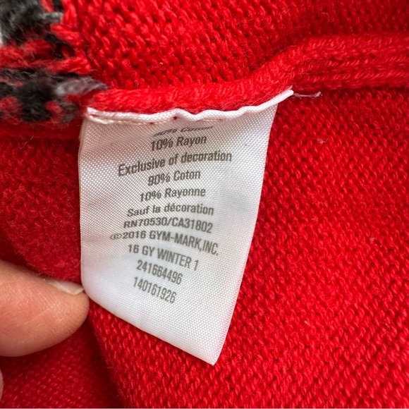 Bundle 6M Baby Boy Christmas Sweater Knit Pullover Red Green 2PC Set - Picture 6 of 8